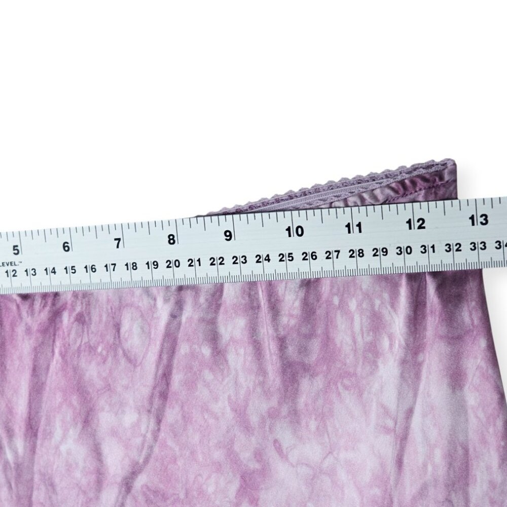 ABS by Allen Schwartz Purple Tie-Dye 100% Silk High-Low Skirt Size 27 - Picture 2 of 5
